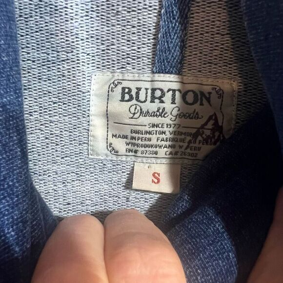 Burton Denim Blue Jasper Sweater Cowl Neck Pullover Sweatshirt Tunic - Picture 2 of 11